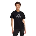 Camiseta adidas M/C Animal Print Feminina PRETO/CINZA