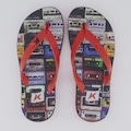 Chinelo Kenner Summer Mix Tape Feminino VERMELHO