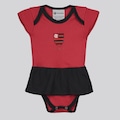 Body Vestido Flamengo Infantil VERMELHO