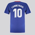 Camisa Barcelona Dry Fit 10 Lamine Yamal Infantil AZUL