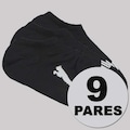 Kit 9 Pares de Meia Puma Sapatilha Feminina PRETO