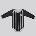 Body Corinthians Proteção UV Manga Longa Infantil PRETO