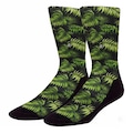 Meia Ciclismo Esportiva Lurk Folhagem - Adulto VERDE/PRETO