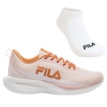 Kit Tênis Feminino Fila Efecto 2 + Meia ROSA/LARANJA