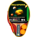 Kit Tênis de Mesa Gold Sports Training II 2 Raquetes e 2 Bolas VERMELHO