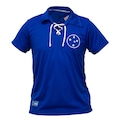 Camisa Cruzeiro Polo Retrô 1945 Símbolo Bordado RetrôMania Masculino AZUL
