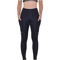 Calça Legging Authen Essential Run Stamina 3 Bolsos - Feminina PRETO