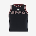 Camiseta Regata Cropped do São Paulo X New Balance Feminina PRETO