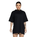 Blusa Vekyo Gola Alta Oversized Feminina PRETO