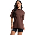 Blusa Vekyo Gola Alta Oversized Feminina MARROM