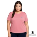 Camiseta Diadora Small Logo Plus Size Feminina ROSA