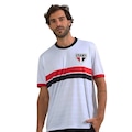 Camiseta Braziline São Paulo Tela Masculina BRANCO/VERMELHO
