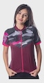 Camisa de Ciclista Poker Way Feminina VERMELHO/ROSA CLA