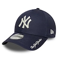 Boné Adulto New Era 9FORTY New York Yankees Visor Script AZUL ESCURO
