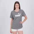 Camiseta Puma Essentials Logo Tee Feminina CINZA