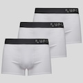Kit 3 Cuecas Lupo Algodão com Elastano Basic Masculina BRANCO