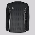 Camisa Umbro Goleiro Portiere Manga Longa Infantil PRETO