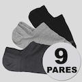 Kit 9 Pares de Meia Lupo Sport Sapatilha Sortida Unissex CINZA