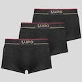 Kit 3 Cuecas Lupo Sunga Sem Costura Masculina PRETO