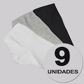 Kit 9 Pares de Meia Selene Cano Curto Feminino BRANCO