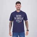 Camiseta Fila Comfort Born In Biella Masculina AZUL ESCURO
