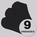 Kit 9 Pares de Meia Selene Sapatilha Feminino PRETO