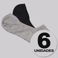 Kit 6 Pares de Meia Puma Invisível Masculina CINZA