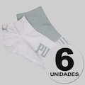 Kit 6 Pares de Meia Puma Sapatilha Everday Masculina BRANCO