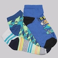 Kit 3 Pares de Meia Selene Sapatilha Infantil AZUL