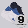 Kit 9 Pares de Meia Puma Sapatilha Masculina AZUL ESCURO