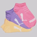 Kit 3 Pares de Meia Puma Sapatilha Infantil LARANJA