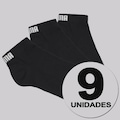 Kit 9 Pares de Meia Puma Sapatilha Masculina PRETO