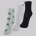 Kit 3 Pares de Meia Selene Soquete Feminino VERDE
