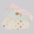 Kit 3 Pares de Meia Selene Sapatilha Infantil ROSA
