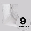 Kit 9 Pares de Meia Selene Aerobic Feminina BRANCO