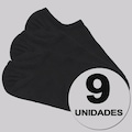 Kit 9 Pares de Meia Selene Sapatilha Invisível Feminina PRETO