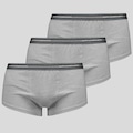 Kit 3 Cuecas Sunga Lupo Basic com Elastano Masculino CINZA
