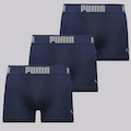 Kit 3 Cuecas Boxer Puma Seamless Basic I Masculina AZUL ESCURO