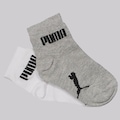 Kit 6 Pares de Meia Puma Cano Médio Infantil CINZA