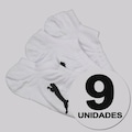 Kit 9 Pares de Meia Puma Sapatilha Invisível Feminina BRANCO
