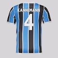 Camisa Grêmio Escudo Tricolor 4 Kannemann Masculina AZUL
