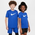 Camiseta Nike Dri-FIT Legend Swoosh Infantil AZUL