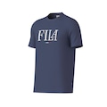 Camiseta Fila Regular Italy Letter Masculino AZUL