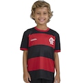 Camiseta Flamengo Emoção Infantil VERMELHO/PRETO