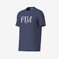 Camiseta Fila Regular Italy Letter Masculina AZUL ESCURO