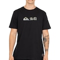 Camiseta Quiksilver Gradient Broken Type Masculina PRETO