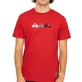 Camiseta Quiksilver Emb Three Logo Masculina VERMELHO