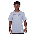 Camiseta Champion Pes Logo Bordado Script Masculina CINZA