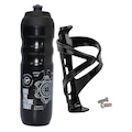 Caramanhola garrafa água bike TSW 550 ml Mod. 02 c/ suporte PRETO