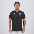 Camisa Polo Kappa Vasco Supporter Monochromatic Masculina PRETO